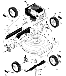 Part Location Diagram of 671921E701 Murray DISCONTINUED